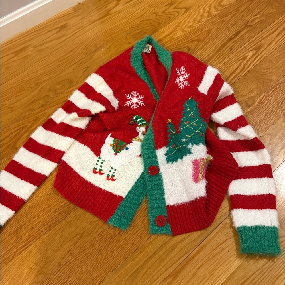 Festive Red and Green Holiday Sweater